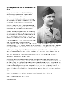 A preview of a PDF biography for Crompton, George William Sergio